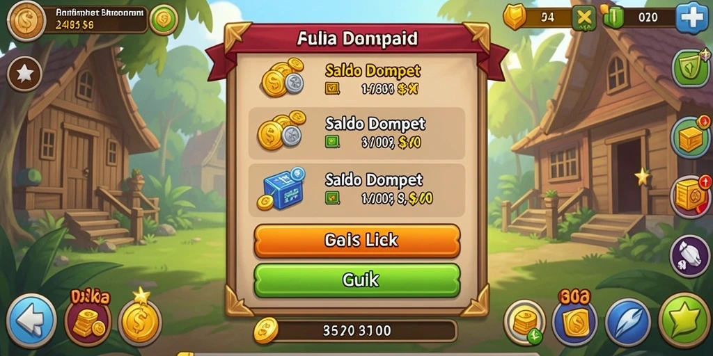 Tampilan awal permainan yang menarik dan informatif.