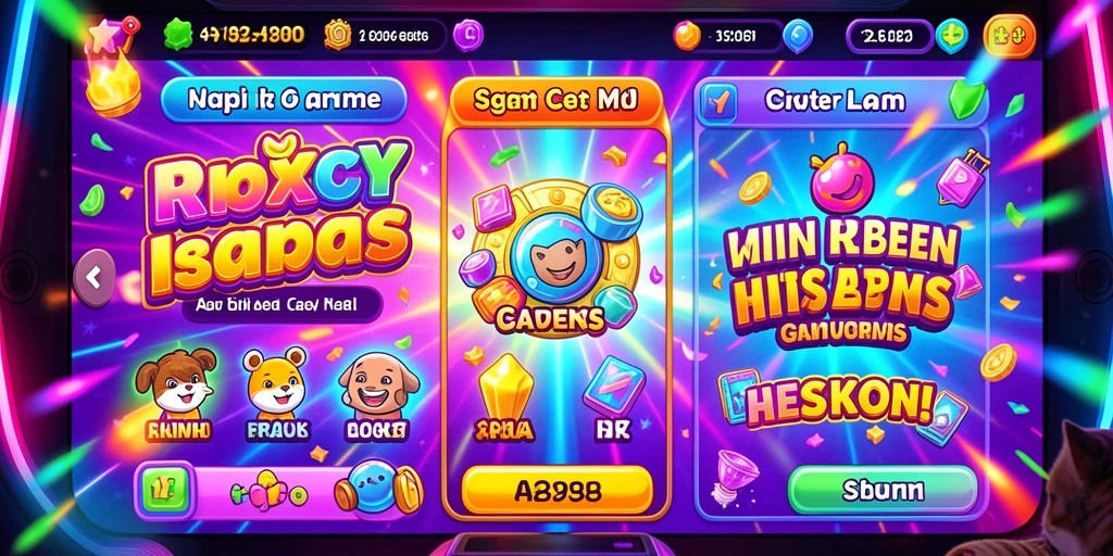 Screenshot menampilkan variasi permainan yang tersedia.